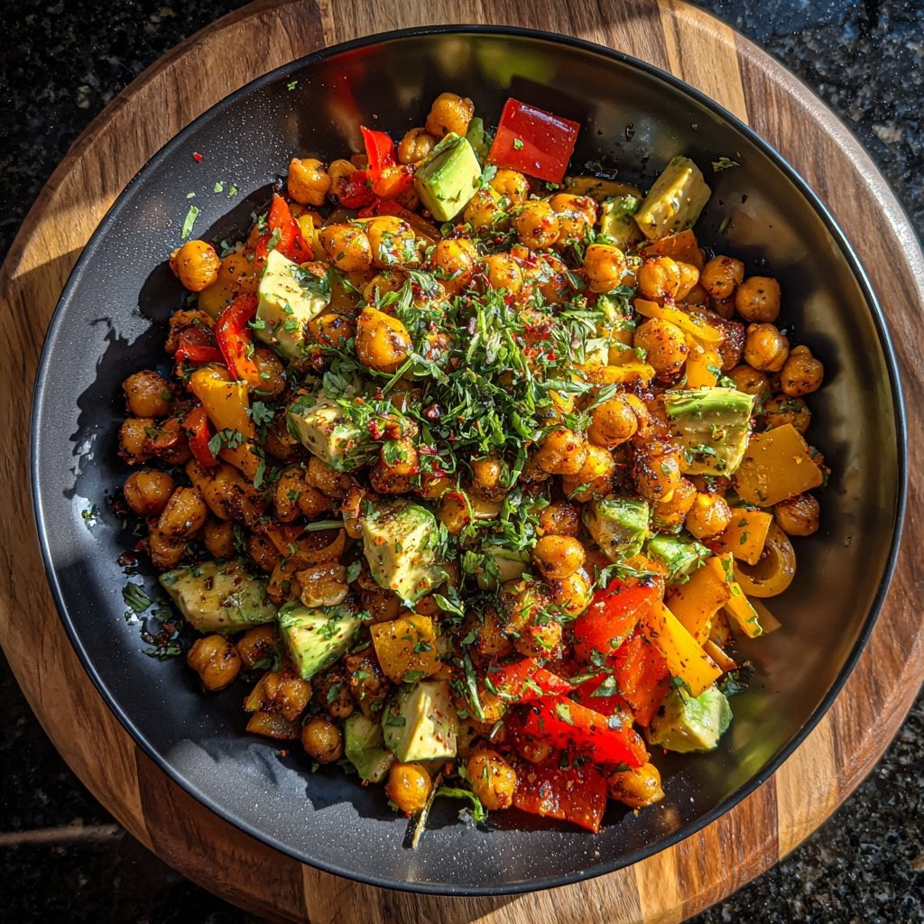 Spiced Roasted Chickpeas Salad