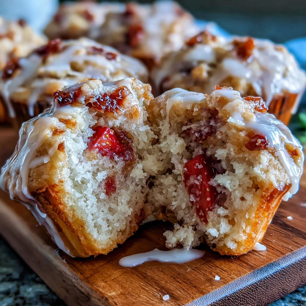 Sweet Maple Strawberry Muffins