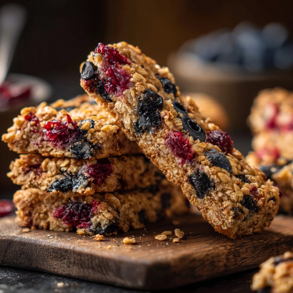 Nutty Oat and Berry Bars