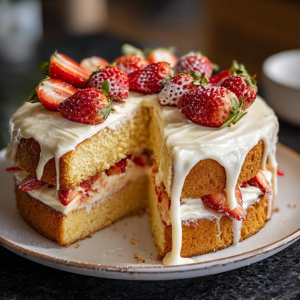 Dessert Vanilla Sponge Cake