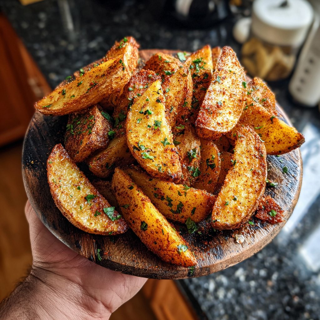 Spicy Airfryer Potato Wedges