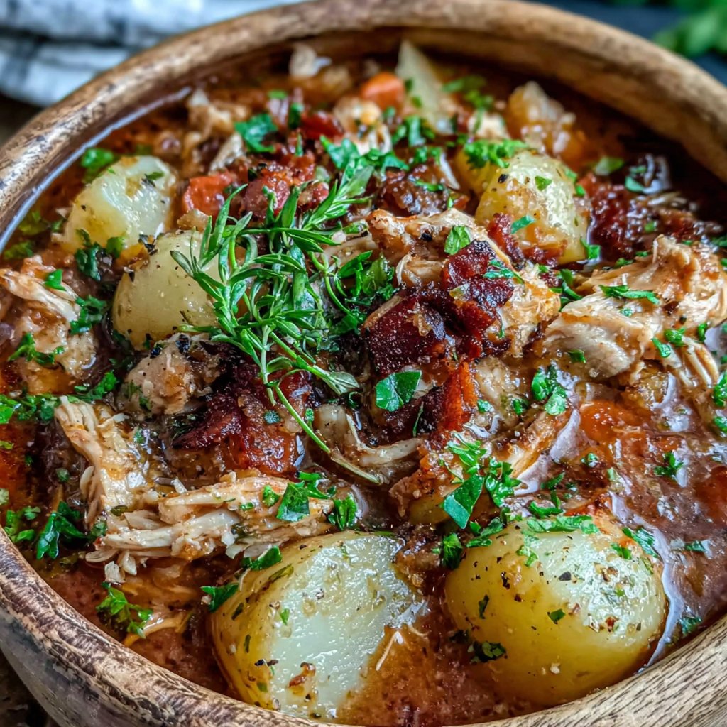 Slow-Cooked Turkey and Potato Stew